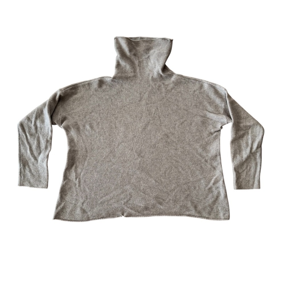 Biancalancia Cashmere Sweater Turtleneck Roll Hem IT 44 US Medium
